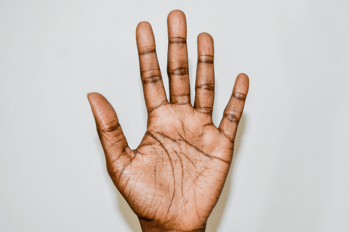 palm of hand