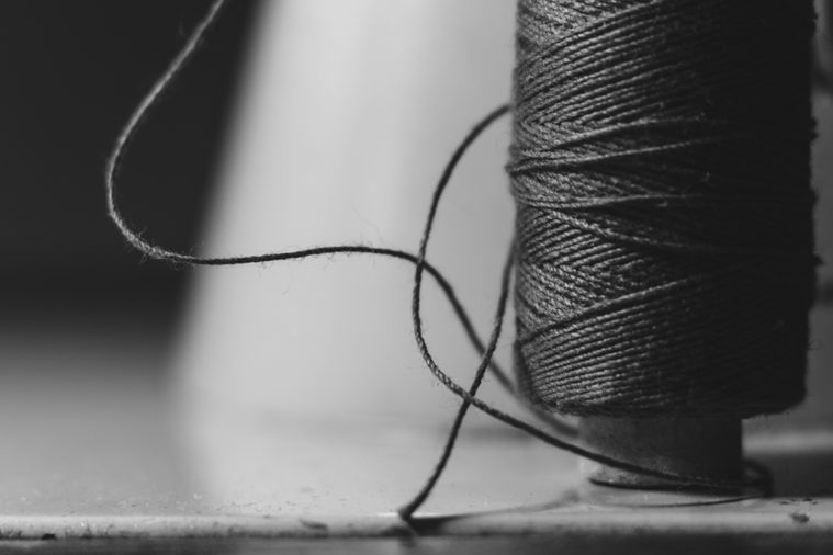 spool of black string