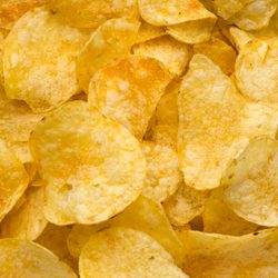 Pile of potato chips